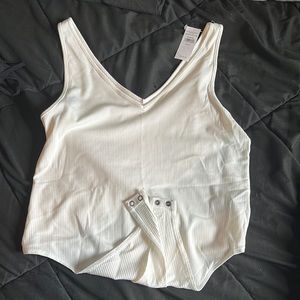 XL white tank top body suit